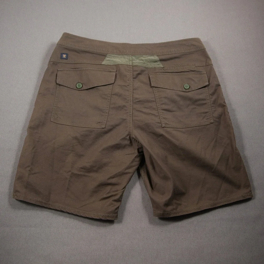 Roark Revival RS260 Board Shorts Men Shorts 32 Travel Hiking Brown Cargo